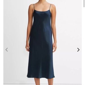 Vince Blue Satin Slip Dress